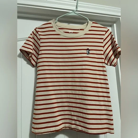Uniqlo x Disney Minnie Mouse Nautical Striped Cotton T-Shirt Women’s L - Picture 2 of 7